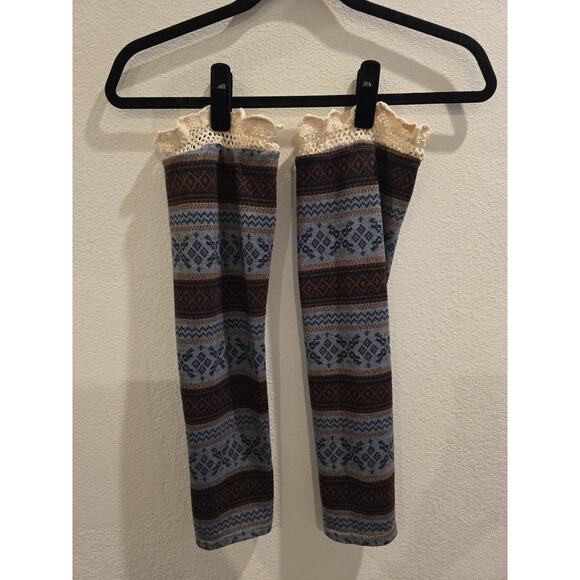 Anthropologie A'reve Winter/Holiday Over The Knee Diamonds And Snowflakes Sz M/L - Picture 2 of 6